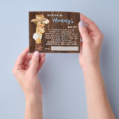 How Big is Mommy's Belly Cowboy Shower Game Card チラシ (手)