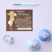 How Big is Mommy's Belly Cowboy Shower Game Card チラシ (シングル)