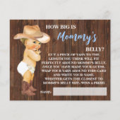 How Big is Mommy's Belly Cowboy Shower Game Card チラシ (正面)