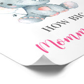 How Big is Mommy's Belly Elephant Baby Shower Game ポスター (角)