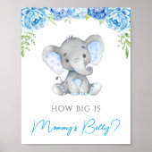How Big is Mommy's Belly Elephant Baby Shower Game ポスター (正面)