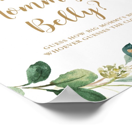 How Big is Mommy's Belly Game Sign ポスター (角)