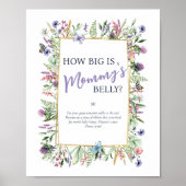 How Big is Mommy's Belly Garden Baby Shower Game ポスター (正面)