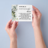 How Big is Mommy's Belly Greenery Shower Game Card チラシ (手)