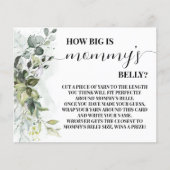 How Big is Mommy's Belly Greenery Shower Game Card チラシ (正面)