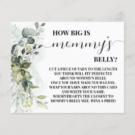 How Big is Mommy's Belly Greenery Shower Game Card チラシ