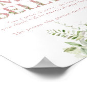 How Big Is Mommy's Belly Pink Baby Shower ポスター (角)