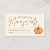 How Big Is Mommy's Belly Pumpkin Baby Shower Game エンクロージャーカード (正面)