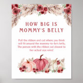 How Big Is Mommy's Belly Pumpkin Baby Shower Game ポスター (正面)