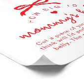 How big is mommys belly Valentines Baby Shower ポスター (角)