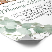 How Big Is Mommy's Belly Woodland Baby Shower ポスター (角)