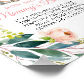 How Big Is Mommy's Belly Woodland Baby Shower Post ポスター (角)