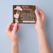 How Big Mommy's Bellyオウム女性のカーボーイシャワーゲームカード チラシ (手)