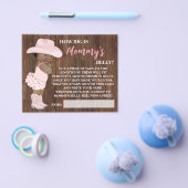 How Big Mommy's Bellyオウム女性のカーボーイシャワーゲームカード チラシ (シングル)