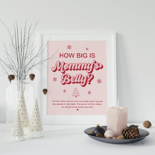 How Big Mommy's Belly Christmas Baby Showerゲーム ポスター