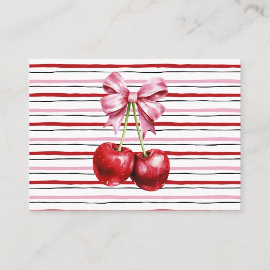 How Big Mom's Bellyさくらんぼベビシャワーゲームカード エンクロージャーカード (裏面)