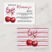 How Big Mom's Bellyさくらんぼベビシャワーゲームカード エンクロージャーカード (正面/裏面)