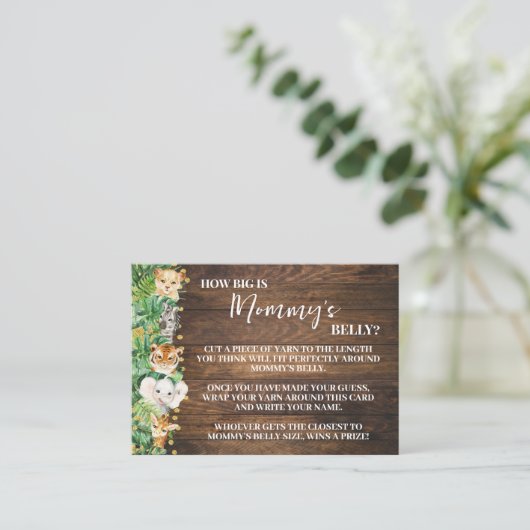 How Big Mom's Belly Safari Baby Showerゲームカード エンクロージャーカード (スタンド正面)
