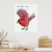 How Birds Wave(鳥)ショウジョウコウカンチョウ ポスター (キッチン)