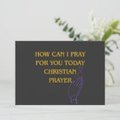 How can I Pray for You Today Christian Prayer 招待状 (スタンド正面)