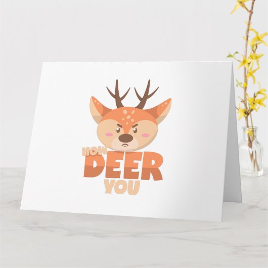 How Deer You  カード (黄色い花)