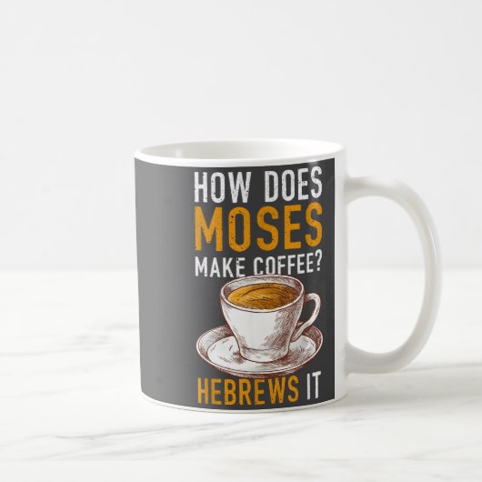 How Does Moses Makes Coffee Hebrews It Christian H コーヒーマグカップ (右)