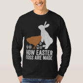 How Easter Eggs Are Made  Chicken Bunny Adult Men  Tシャツ (正面)