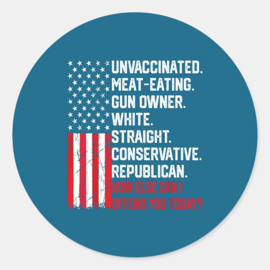 How Else Can I Offend You Today Funny Saying Quote ラウンドシール (正面)