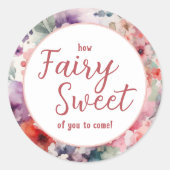 How Fairy Sweet of You to Come Cupcake Toppers ラウンドシール (正面)