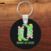 How Go Lucky Boots WesternSt patricks day・カウボーイ キーホルダー (正面)