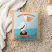 How Gulls It Pelican Cartoon Artおもしろい クッション (ブランケット)