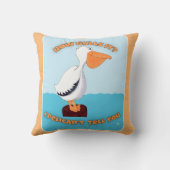 How Gulls It Pelican Cartoon Artおもしろい クッション (裏面)