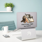 How I Fight My Battles シール (デスク上のノートパソコン)