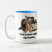 How I Fight My Battles ツートーンマグカップ (左)