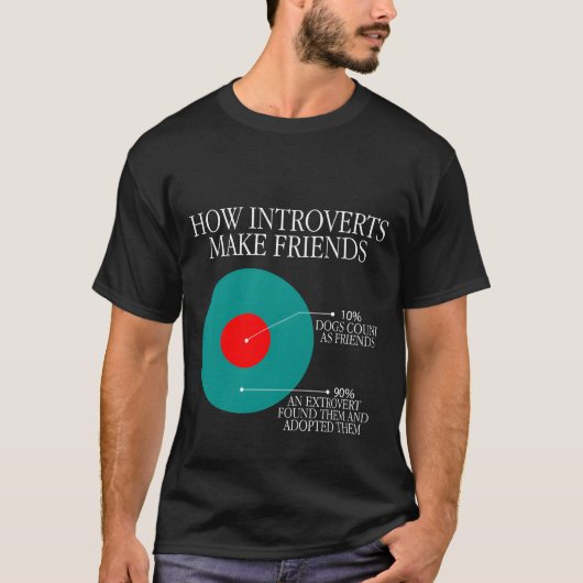 How Introverts Make Friends friends Tシャツ (正面)