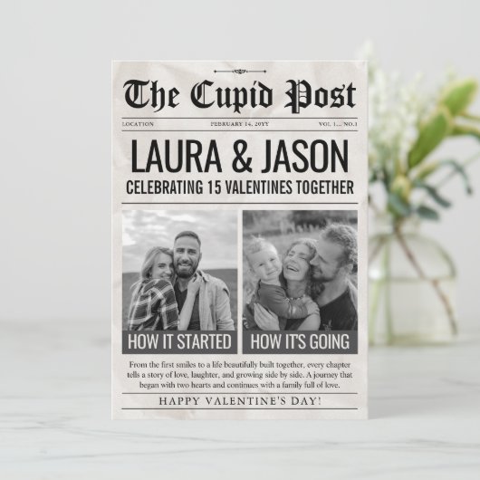 How it Started How its Going Valentine Newspaper シーズンカード (スタンド正面)