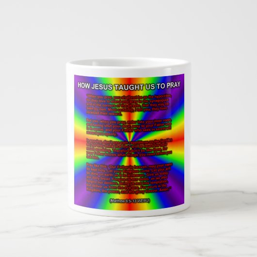 How Jesus Taught Us To Pray Mug ジャンボコーヒーマグカップ (正面)