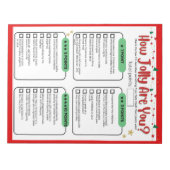 How Jolly Are You Christmas Game ノートパッド (正面)