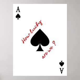How Lucky Are We -トレンディー遊のカードウォールアート ポスター