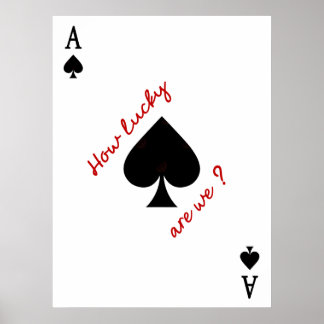 How Lucky Are We -トレンディー遊のカードウォールアート ポスター