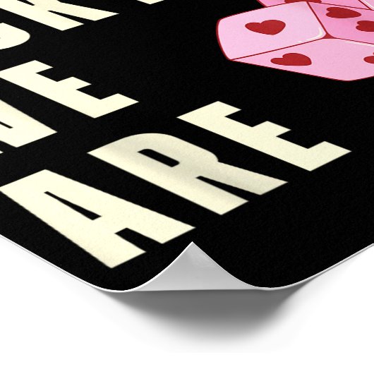 How Lucky We Are Heart Dice Couples Matching Valen ポスター (角)