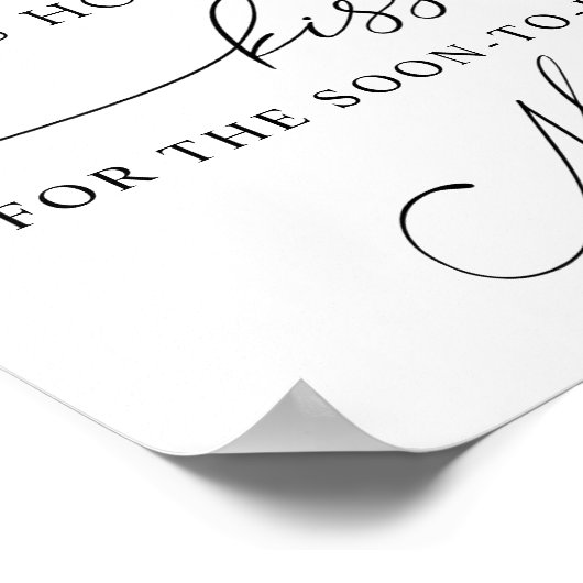 How many キスfor the Soon to be Mrs. Sign ポスター (角)