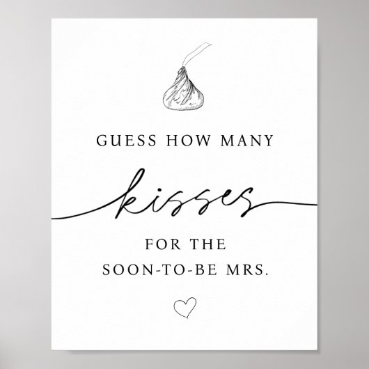 How many キスfor the Soon to be Mrs. Sign ポスター (正面)