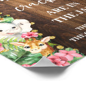 How Many Animal Crackers Pink Safari Shower Game  ポスター (角)