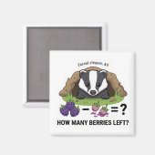 How Many Berries? Badger France Math Subtraction G マグネット (正面/裏面)