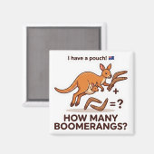 How Many Boomerangs? Kangaroo Math Game マグネット (正面/裏面)