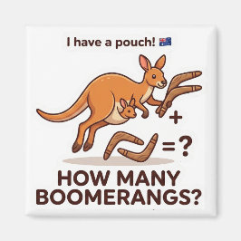 How Many Boomerangs? Kangaroo Math Game マグネット