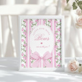 How many Bows Guessing Game Coquette Bow Pink ポスター