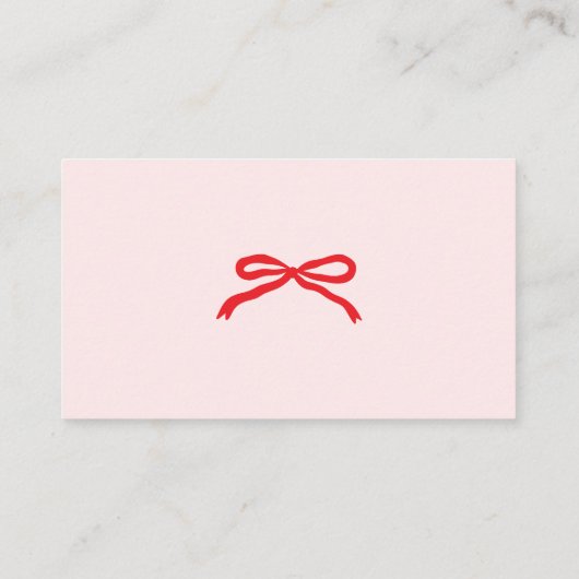 How many Bows Red Bow Valentines Day Coquette エンクロージャーカード (裏面)