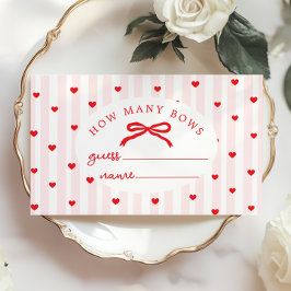 How many Bows Red Bow Valentines Day Coquette エンクロージャーカード